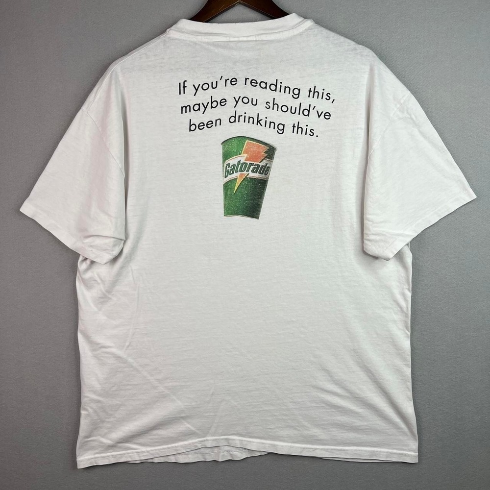 Vintage The Science Of Gatorade If You're Reading This White Tee Shirt XL - Picture 4 of 8